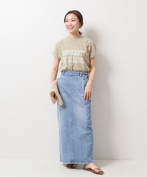 Spick & Span（スピックアンドスパン）の「OLDLINEカレッジT◆（Tシャツ/カットソー・レディース・ホワイト/チャコールグレー/カーキ・FREE）」の14枚目の写真