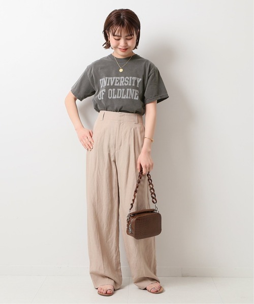 Spick & Span（スピックアンドスパン）の「OLDLINEカレッジT◆（Tシャツ/カットソー・レディース・ホワイト/チャコールグレー/カーキ・FREE）」の4枚目の写真