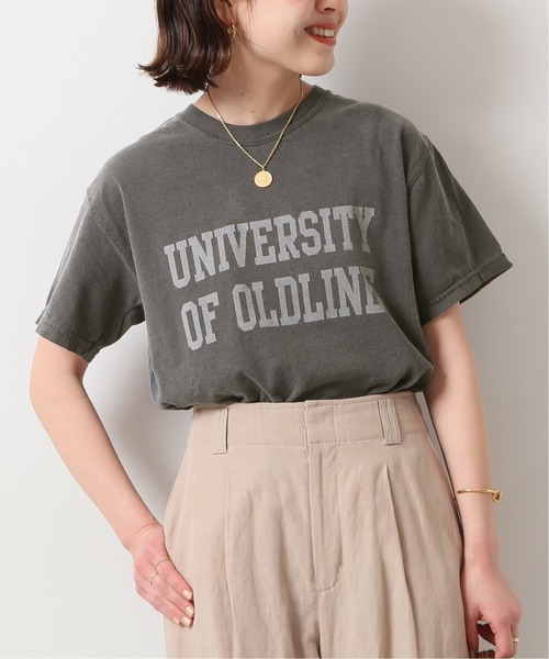 Spick & Span（スピックアンドスパン）の「OLDLINEカレッジT◆（Tシャツ/カットソー・レディース・ホワイト/チャコールグレー/カーキ・FREE）」の8枚目の写真