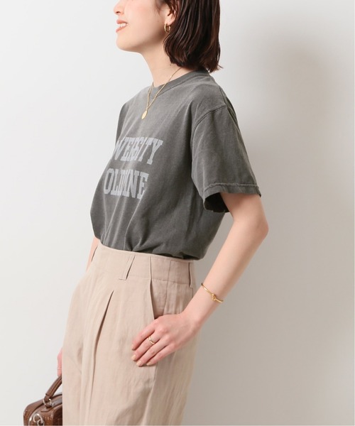 Spick & Span（スピックアンドスパン）の「OLDLINEカレッジT◆（Tシャツ/カットソー・レディース・ホワイト/チャコールグレー/カーキ・FREE）」の21枚目の写真