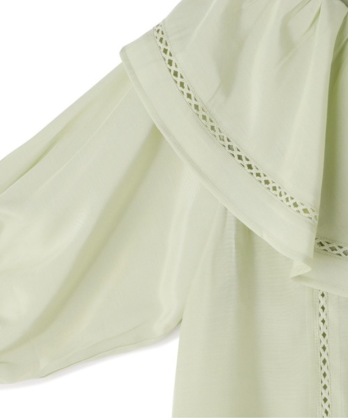 FREE'S MART（フリーズマート）の「ハシゴレースビッグカラーブラウス（シャツ/ブラウス・レディース・ブラック/ライトグリーン/ホワイト・FREE）」の12枚目の写真