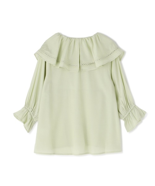 FREE'S MART（フリーズマート）の「ハシゴレースビッグカラーブラウス（シャツ/ブラウス・レディース・ブラック/ライトグリーン/ホワイト・FREE）」の10枚目の写真