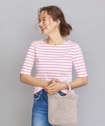 BEAUTY&YOUTH UNITED ARROWS | BY バックラウンドネックボーダー5分袖カットソー(Tシャツ/カットソー)