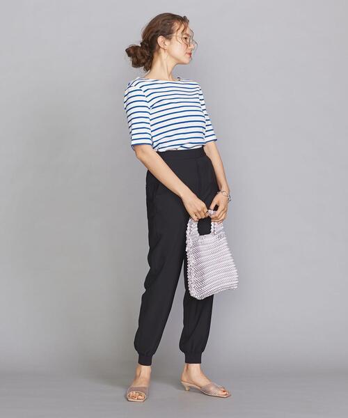 BEAUTY&YOUTH UNITED ARROWS（ビューティーアンドユースユナイテッドアローズ）の「BY　バックラウンドネックボーダー5分袖カットソー ◆（Tシャツ/カットソー・レディース・ピンク/ライム/ロイヤルブルー・FREE）」の6枚目の写真