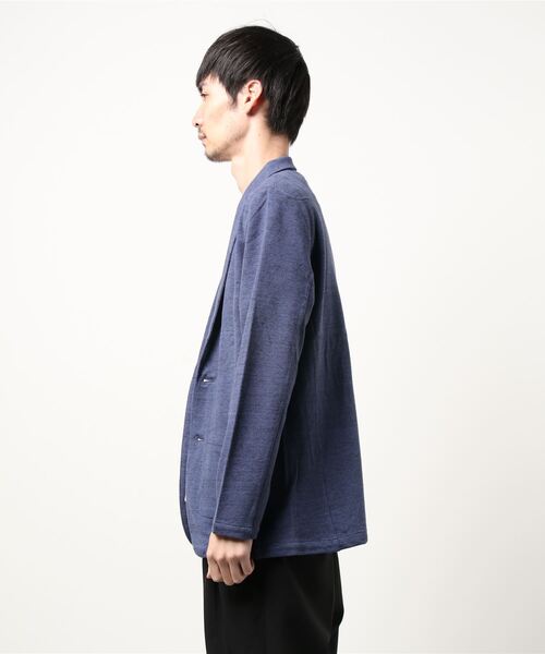 PLUS ONE（プラスワン）の「【PLUS ONE】和紙カットテーラード（テーラードジャケット・メンズ・グレー/ネイビー・L/M/XL）」の4枚目の写真