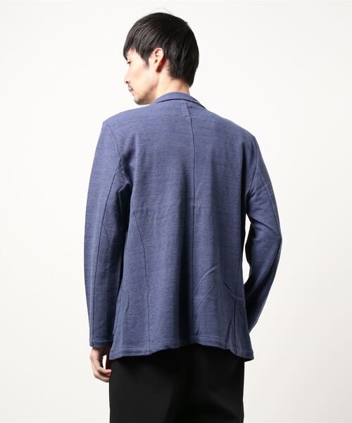 PLUS ONE（プラスワン）の「【PLUS ONE】和紙カットテーラード（テーラードジャケット・メンズ・グレー/ネイビー・L/M/XL）」の5枚目の写真