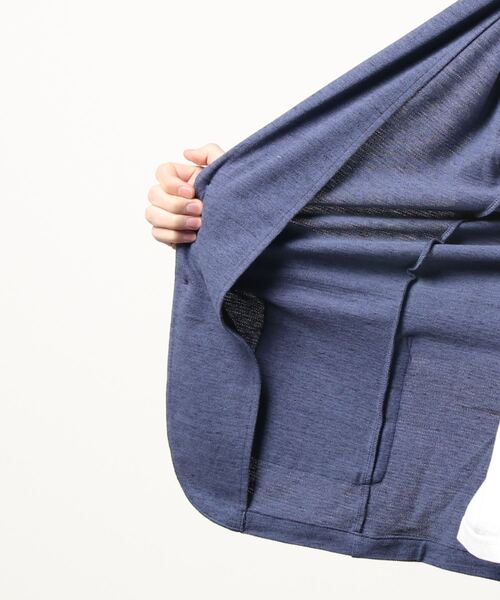 PLUS ONE（プラスワン）の「【PLUS ONE】和紙カットテーラード（テーラードジャケット・メンズ・グレー/ネイビー・L/M/XL）」の3枚目の写真