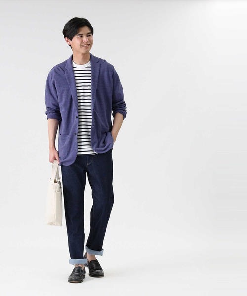 PLUS ONE（プラスワン）の「【PLUS ONE】和紙カットテーラード（テーラードジャケット・メンズ・グレー/ネイビー・L/M/XL）」の16枚目の写真