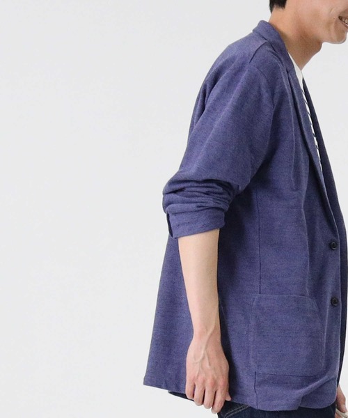 PLUS ONE（プラスワン）の「【PLUS ONE】和紙カットテーラード（テーラードジャケット・メンズ・グレー/ネイビー・L/M/XL）」の22枚目の写真