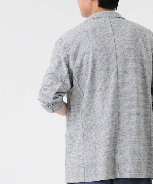 PLUS ONE（プラスワン）の「【PLUS ONE】和紙カットテーラード（テーラードジャケット・メンズ・グレー/ネイビー・L/M/XL）」の10枚目の写真