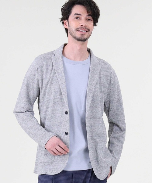 PLUS ONE（プラスワン）の「【PLUS ONE】和紙カットテーラード（テーラードジャケット・メンズ・グレー/ネイビー・L/M/XL）」の13枚目の写真