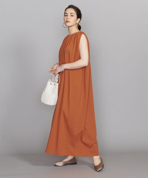 ユナイテッドアローズ UNITED ARROWS マキシ ワンピース オレンジ色 BEAUTY&YOUTH UNITED ARROWS（ビューティーアンドユース