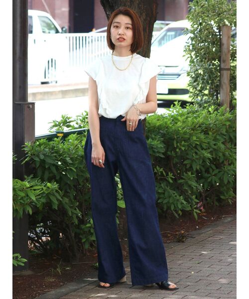 Ungrid（アングリッド）の「ルーズフレアパンツ（デニムパンツ