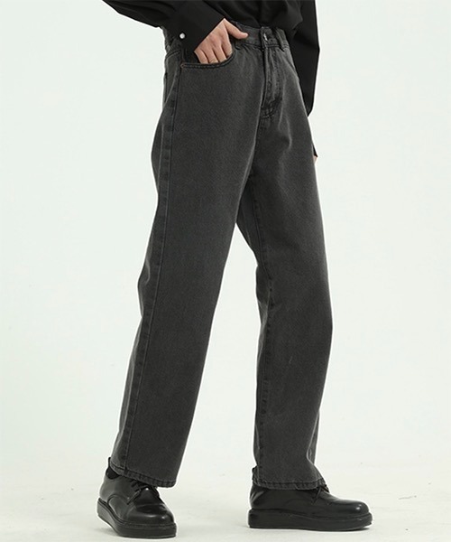 WESTBOY(ウエストボーイ)の「ルーズストレートデニムパンツ/セミワイドデニムパンツ フェード WO21S606PT【WB ORIGINALS】(デニムパンツ・メンズ・ライトブルー/グレー/ブルー/ブルー系その他・L/M/XL/S)」の2枚目の写真