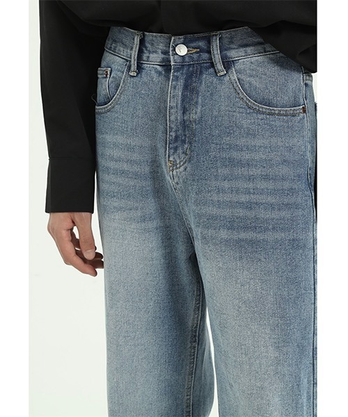 WESTBOY(ウエストボーイ)の「ルーズストレートデニムパンツ/セミワイドデニムパンツ フェード WO21S606PT【WB ORIGINALS】(デニムパンツ・メンズ・ライトブルー/グレー/ブルー/ブルー系その他・L/M/XL/S)」の18枚目の写真