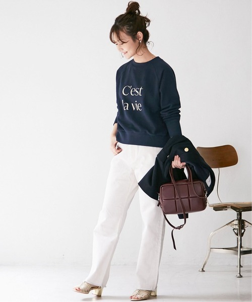 SLOBE IENA(スローブイエナ)の「ロゴスウェット【手洗い可能】◆(スウェット・レディース・グリーン/ネイビー・FREE)」の11枚目の写真