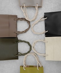 minia | ツイストハンドルのスクエアミニショルダー　◆(ショルダーバッグ)