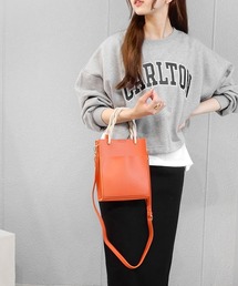 minia | ツイストハンドルのスクエアミニショルダー　◆(ショルダーバッグ)