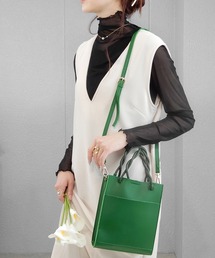 minia | ツイストハンドルのスクエアミニショルダー　◆(ショルダーバッグ)