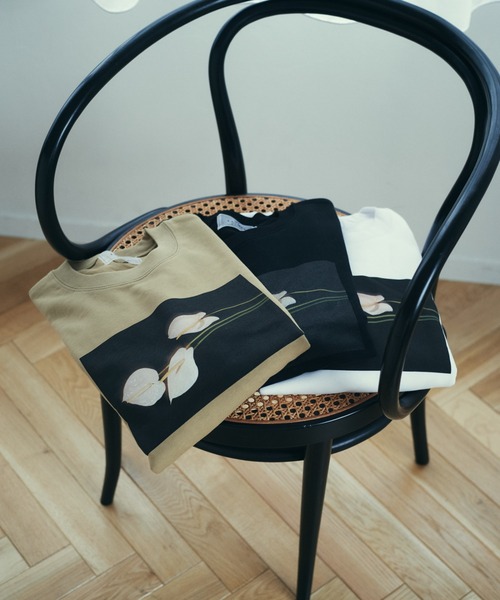 LAYMEE（レイミー）の「Tailflower sweat CS / テイルフラワースウェットカットソー（Tシャツ/カットソー・レディース・ホワイト/ブラック/サンドベージュ・FREE）」の17枚目の写真