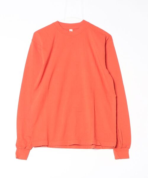 LOS ANGELES APPAREL（ロサンゼルスアパレル）の「《LOS ANGELES APPAREL》LA APPAREL 6.5oz GARMENT DYED CREW L/S TEE - 6.5オンス ガーメントダイ クルーネックTシャツ長袖（Tシャツ/カットソー・メンズ・グレー/グリーン/ゴールド/ホワイト/ブラック/ブルー/オレンジ・X-LARGE/LARGE/SMALL）」の7枚目の写真