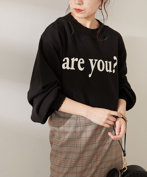 Chico（チコ）の「【新色追加】短丈ダメージロゴスウェット（スウェット・レディース・グレー/アイボリー/グリーン/ブラック/ブラウン・FREE）」の15枚目の写真