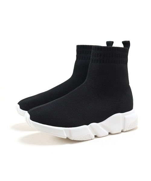 SESTO（セスト）の「スポーティースニーカーソックスブーツ（ブーツ・レディース・ブラック/アイボリー/シルバー・LL/3L/S/M/L）」の22枚目の写真