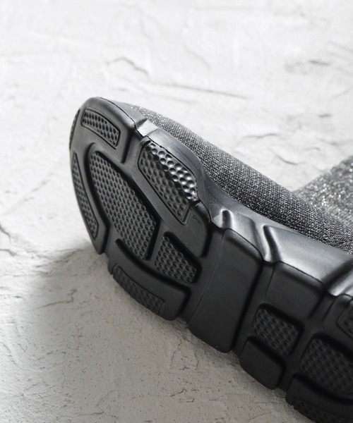 SESTO（セスト）の「スポーティースニーカーソックスブーツ（ブーツ・レディース・ブラック/アイボリー/シルバー・LL/3L/S/M/L）」の11枚目の写真