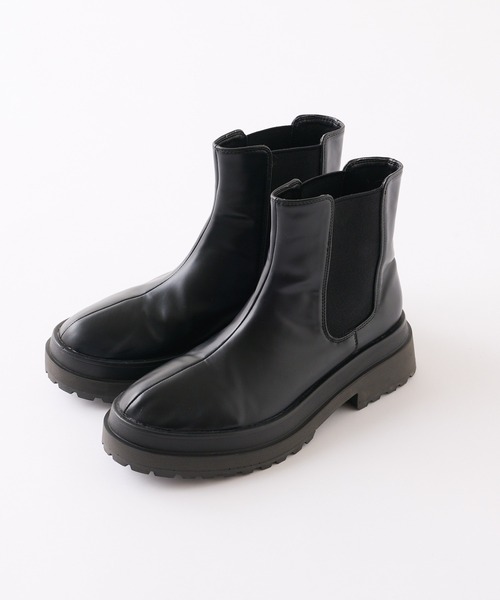 WHO'S WHO gallery（フーズフーギャラリー）の「チェルシーブーツ（ブーツ・レディース・ブラック/カーキ・MEDIUM/LARGE）」の14枚目の写真