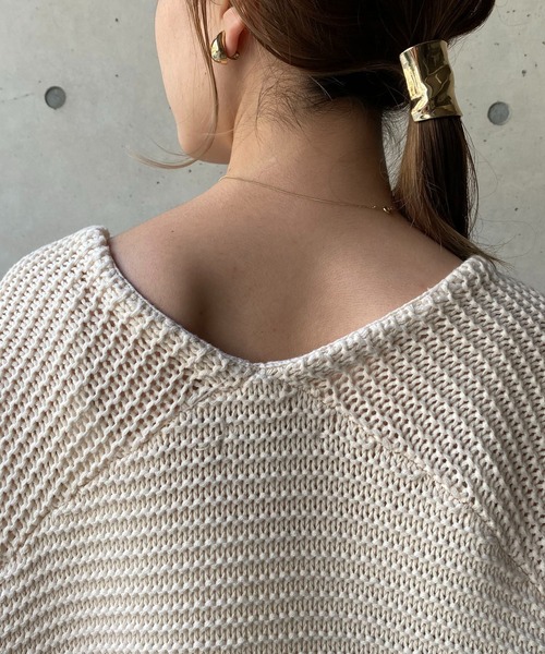 CAPRICIEUX LE'MAGE(カプリシューレマージュ)の「フリンジカーディガン(カーディガン/ボレロ・レディース・アイボリー/ブラック/グリーン・FREE)」の7枚目の写真