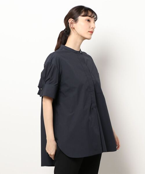 HELIOPOLE（エリオポール）の「COTTON BL w/DOUBLE CUFF（シャツ/ブラウス・レディース・ホワイト/マスタード/ネイビー・38）」の2枚目の写真