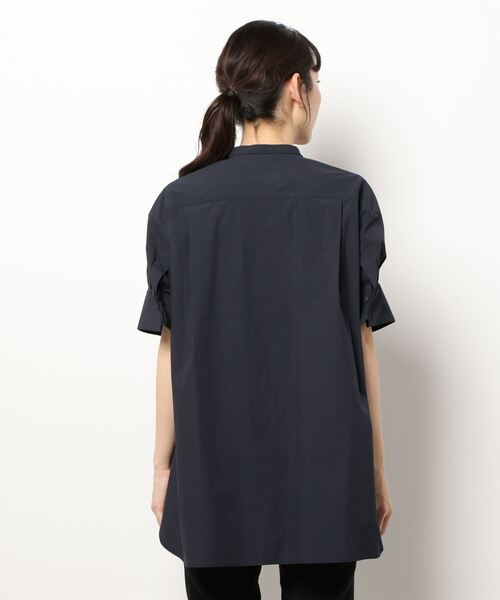 HELIOPOLE（エリオポール）の「COTTON BL w/DOUBLE CUFF（シャツ/ブラウス・レディース・ホワイト/マスタード/ネイビー・38）」の5枚目の写真