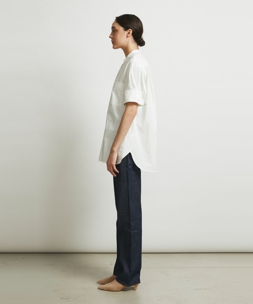 HELIOPOLE（エリオポール）の「COTTON BL w/DOUBLE CUFF（シャツ/ブラウス・レディース・ホワイト/マスタード/ネイビー・38）」の7枚目の写真