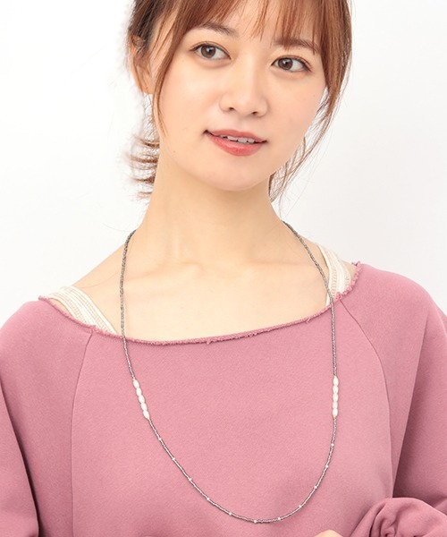 チチカカ（チチカカ）の「パールドットビーズネックレス（ネックレス・レディース・ピンク/ブルー・FREE）」の2枚目の写真