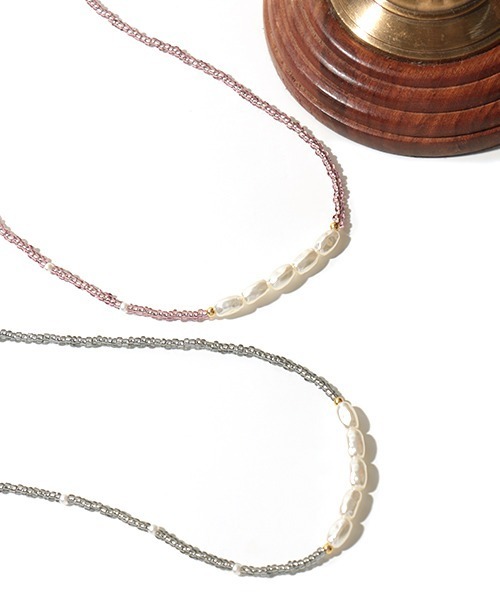 チチカカ（チチカカ）の「パールドットビーズネックレス（ネックレス・レディース・ピンク/ブルー・FREE）」の7枚目の写真