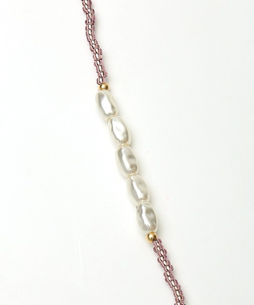 チチカカ（チチカカ）の「パールドットビーズネックレス（ネックレス・レディース・ピンク/ブルー・FREE）」の3枚目の写真