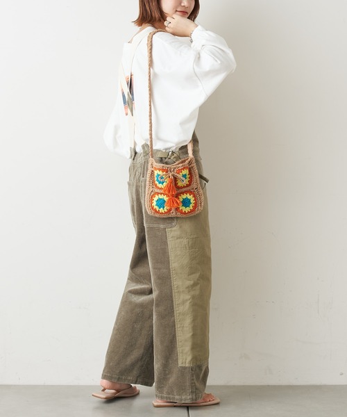 CIAOPANIC TYPY(チャオパニックティピー)の「異素材切替コーデュロイサロペット(サロペット/オーバーオール・レディース・ブラウン/カーキ/アイボリー・SMALL/MEDIUM)」の17枚目の写真