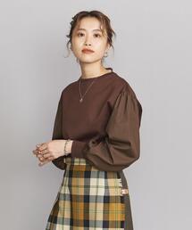 BEAUTY&YOUTH UNITED ARROWS | BY コットンブロード ギャザースリーブ カットソー(Tシャツ/カットソー)