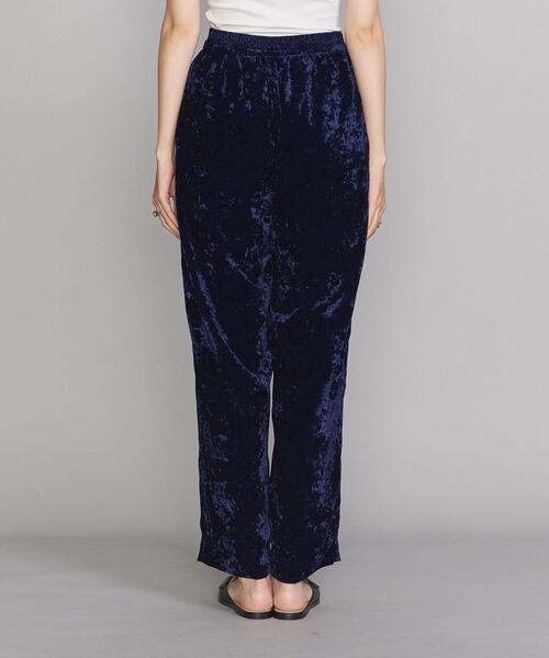 BEAUTY&YOUTH UNITED ARROWS（ビューティーアンドユースユナイテッドアローズ）の「BY ベロアバックゴムタック ストレートパンツ -ウォッシャブル-（その他パンツ・レディース・ネイビー・S/M）」の4枚目の写真