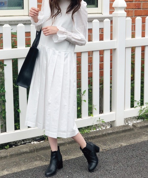 セール 裏毛コンビパフスリーブワンピース ワンピース Banner Barrett バナーバレット のファッション通販 Zozotown