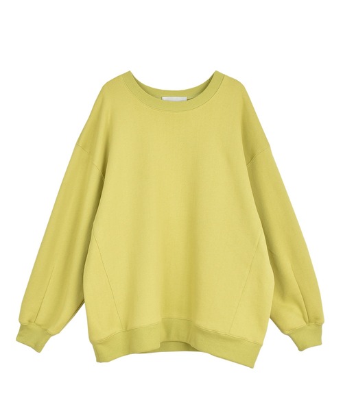 OUTERSUNSET（アウターサンセット）の「volume sleeve sweat pullover（スウェット・レディース・イエロー/モカ・FREE）」の5枚目の写真