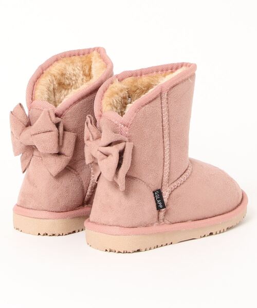 KP DECO（ケーピーデコ）の「ムートン風ブーツ（ブーツ・キッズ・ピンク・19.0cm）」の2枚目の写真