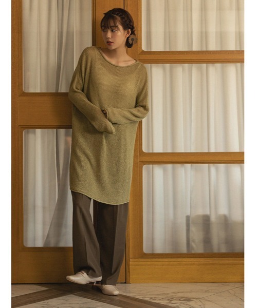 fifth calin（フィフスカラン）の「アシメデザインセンタープレススラックス（その他パンツ・レディース・ブラウン/ブラック・MEDIUM）」の12枚目の写真