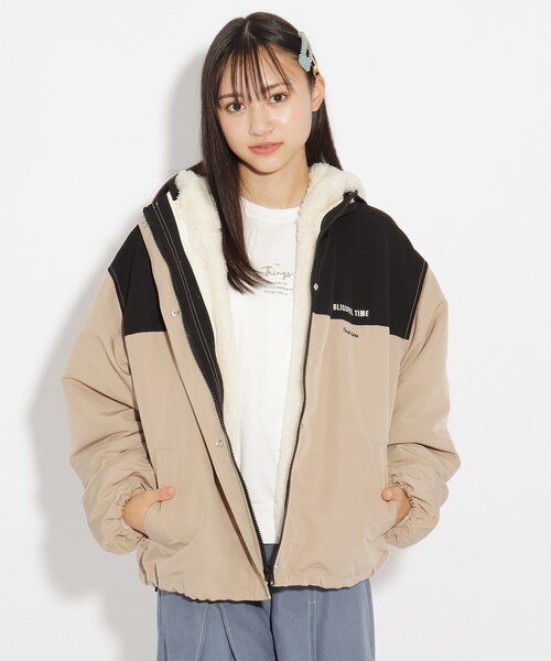 ピンクラテ【新品タグ付き】アウター　マウンテンパーカー【150㎝】モコモコ♪ PINK-latte（ピンクラテ）の「◇【3WAY】あったかふわもこライナー付