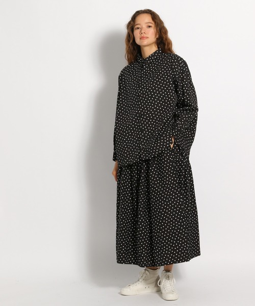 ichi（イチ）の「【ichi(イチ)】ランダムドットスカート（スカート・レディース・ブラック/カーキ・FREE）」の5枚目の写真