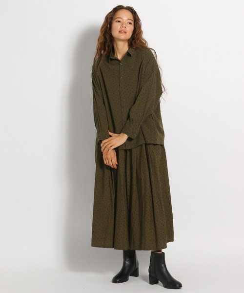 ichi（イチ）の「【ichi(イチ)】ランダムドットスカート（スカート・レディース・ブラック/カーキ・FREE）」の10枚目の写真