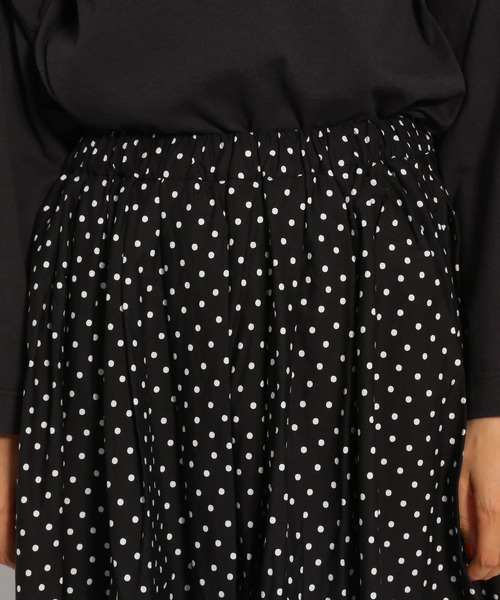 ichi（イチ）の「【ichi(イチ)】ランダムドットスカート（スカート・レディース・ブラック/カーキ・FREE）」の7枚目の写真