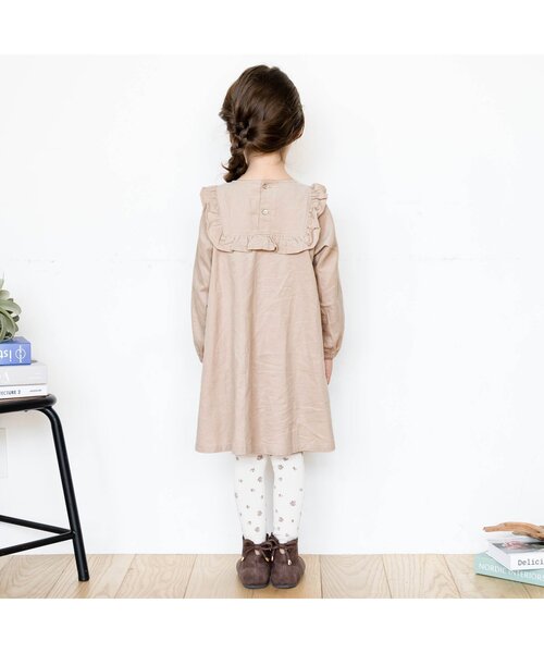 apres les cours（アプレレクール）の「ラッフルフリルワンピース（ワンピース・キッズ・アイボリー/ミント/ブルー/チャコール/ピンク・100/110/80/90/140/120/130）」の13枚目の写真