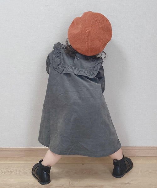 apres les cours（アプレレクール）の「ラッフルフリルワンピース（ワンピース・キッズ・アイボリー/ミント/ブルー/チャコール/ピンク・100/110/80/90/140/120/130）」の7枚目の写真