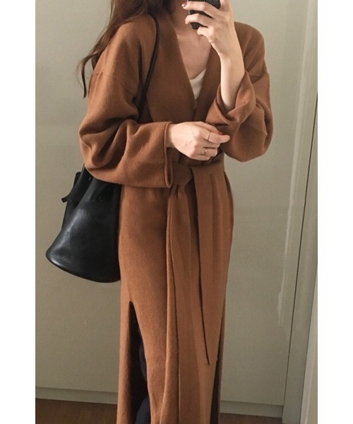 Ritzy(リッツィー)の「大人シルエット ゆる感 カーディガン(カーディガン/ボレロ・レディース・ブラック/グレー/オフホワイト/ダークベージュ/オレンジ系・FREE)」の14枚目の写真